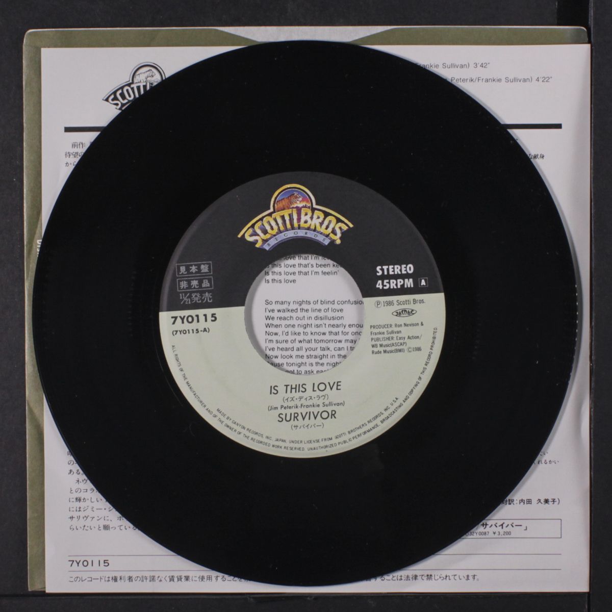 is this love / can't let you go by SURVIVOR