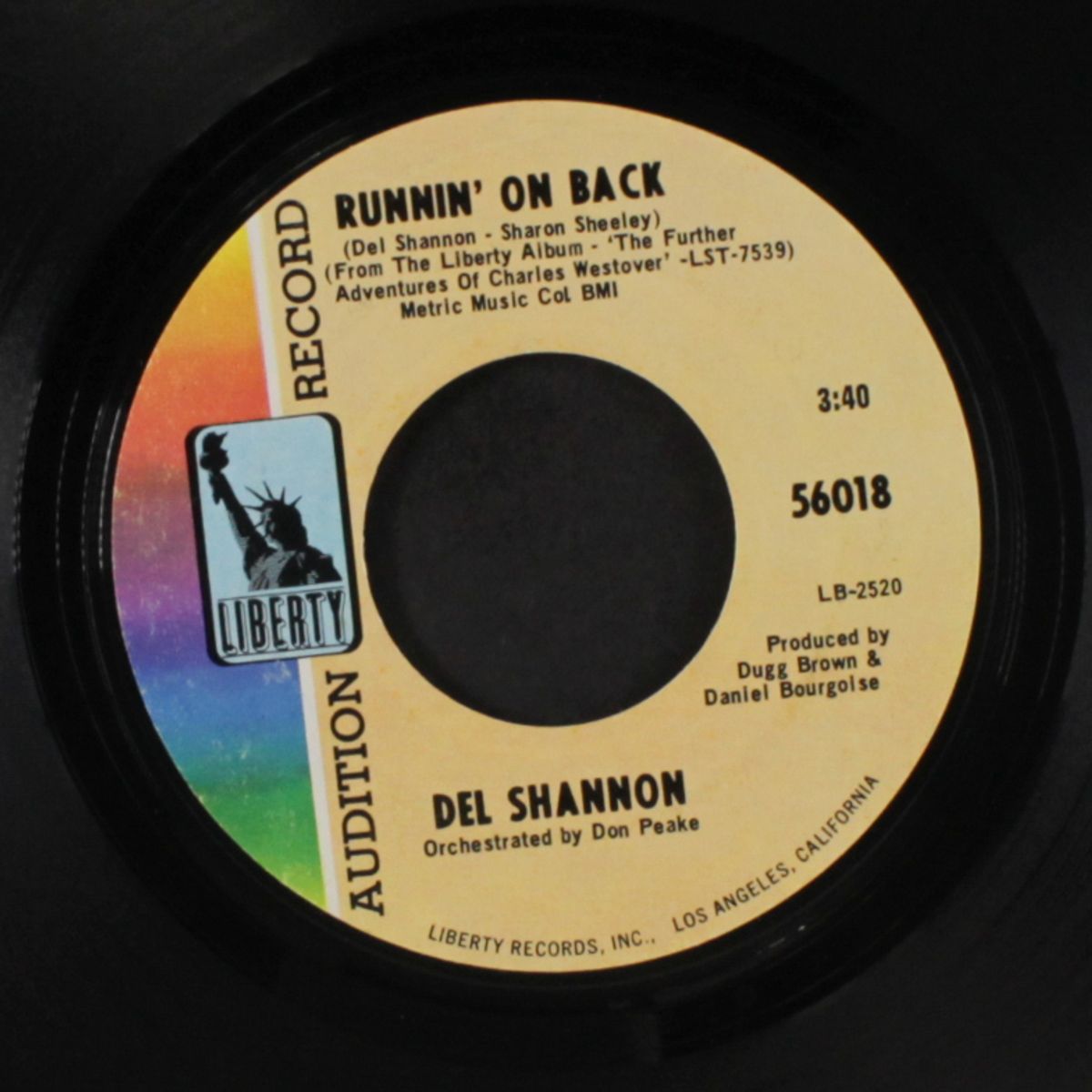 thinkin' it over / runnin' on back by DEL SHANNON