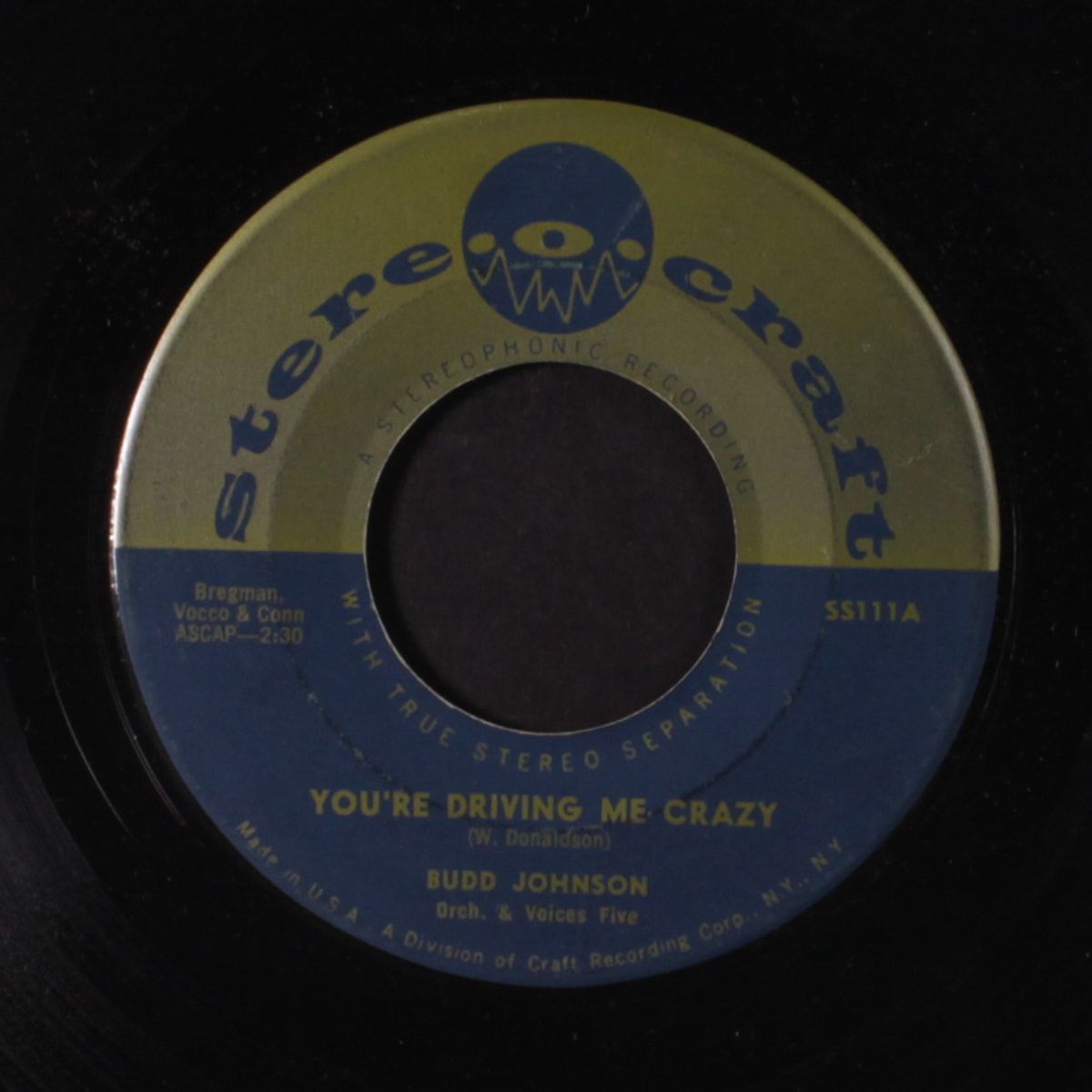 you're driving me crazy / on the alamo by BUDD JOHNSON & VOICES FIVE