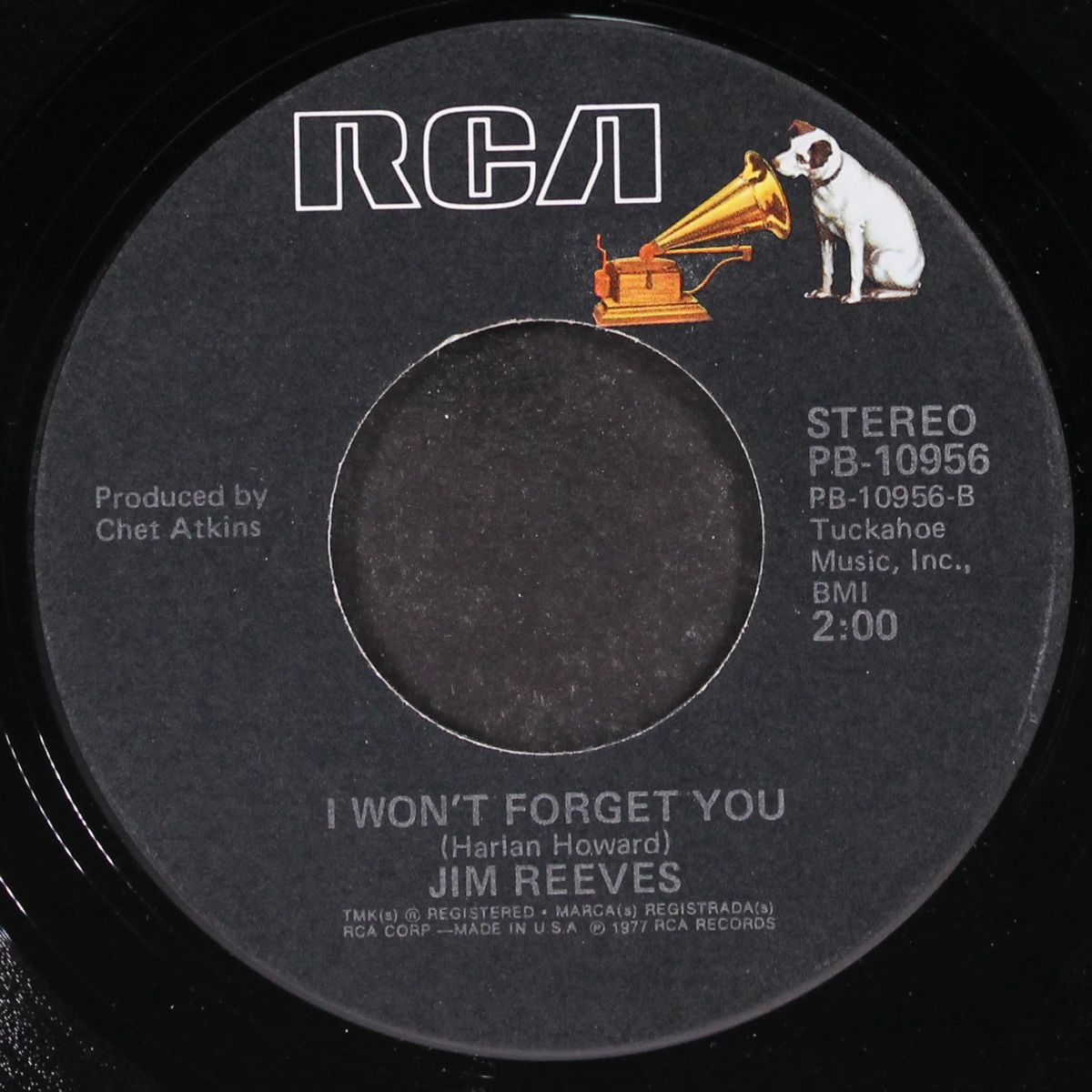 it's nothin' to me / i won't forget you by JIM REEVES