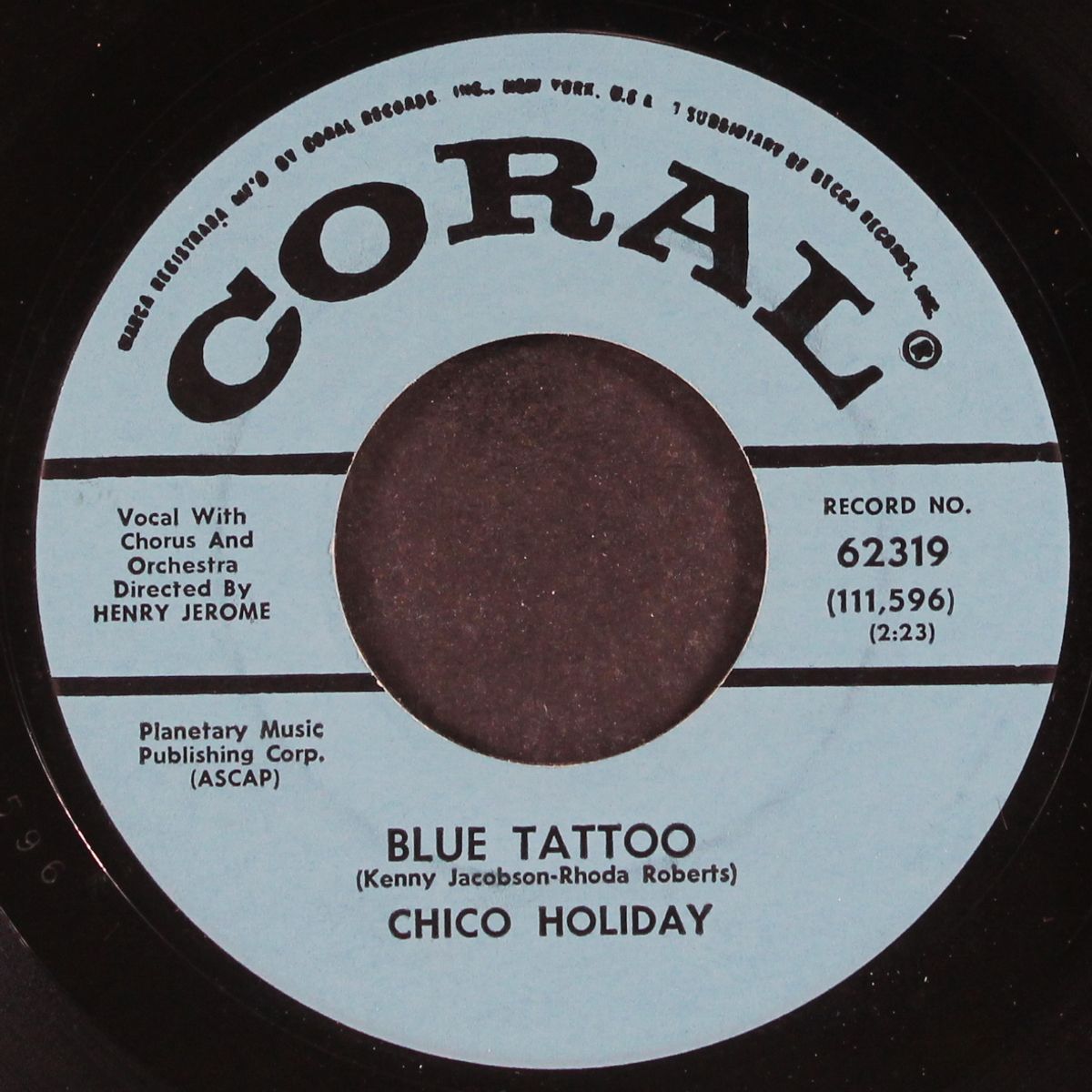 blue tattoo / it won't be me by CHICO HOLIDAY