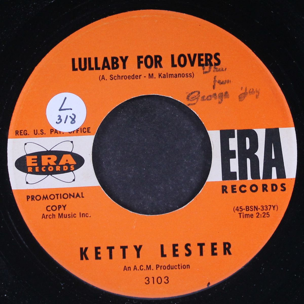 lullaby for lovers / fallen angel by KETTY LESTER