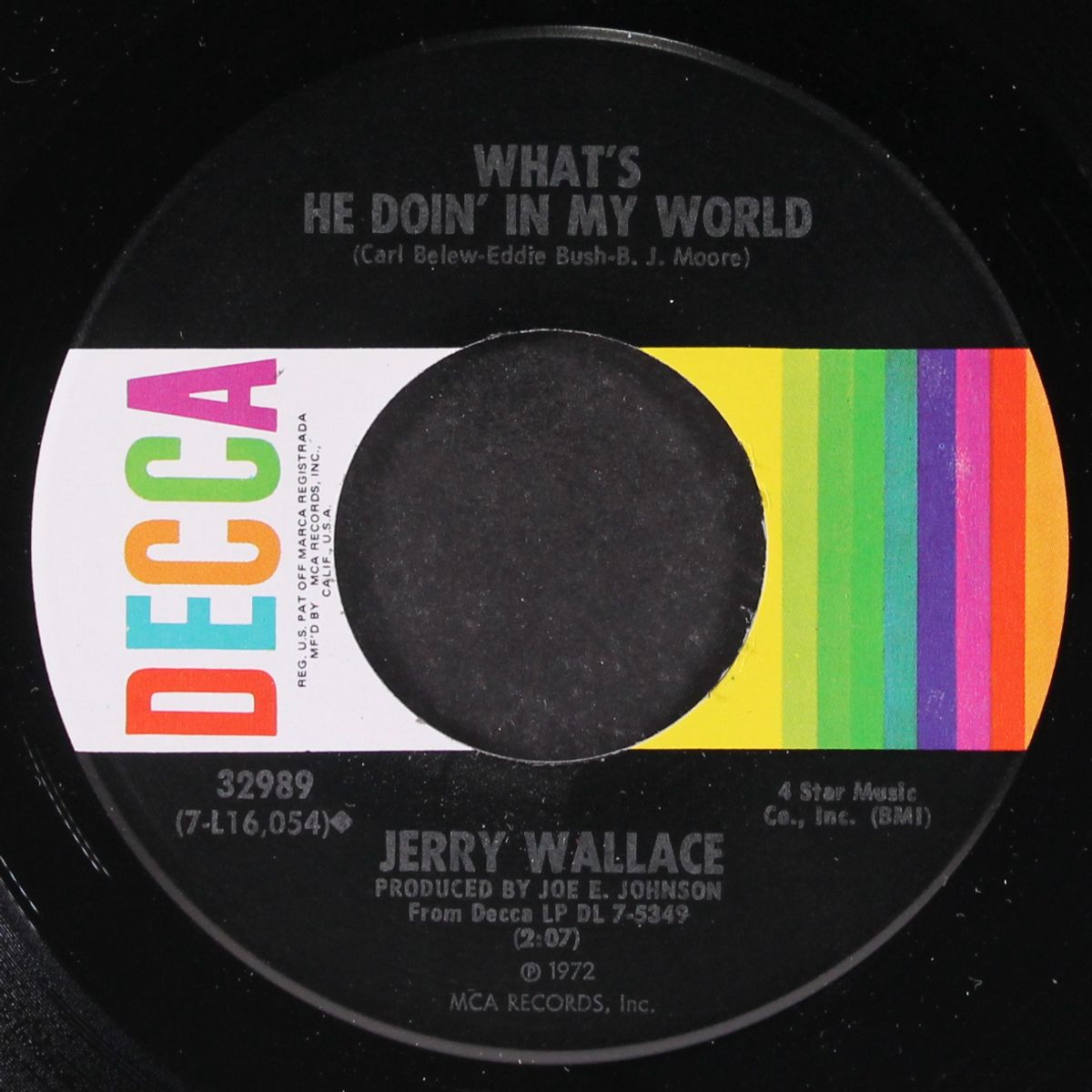 what's he doin' in my world / if you leave me tonight i'll cry by JERRY WALLACE