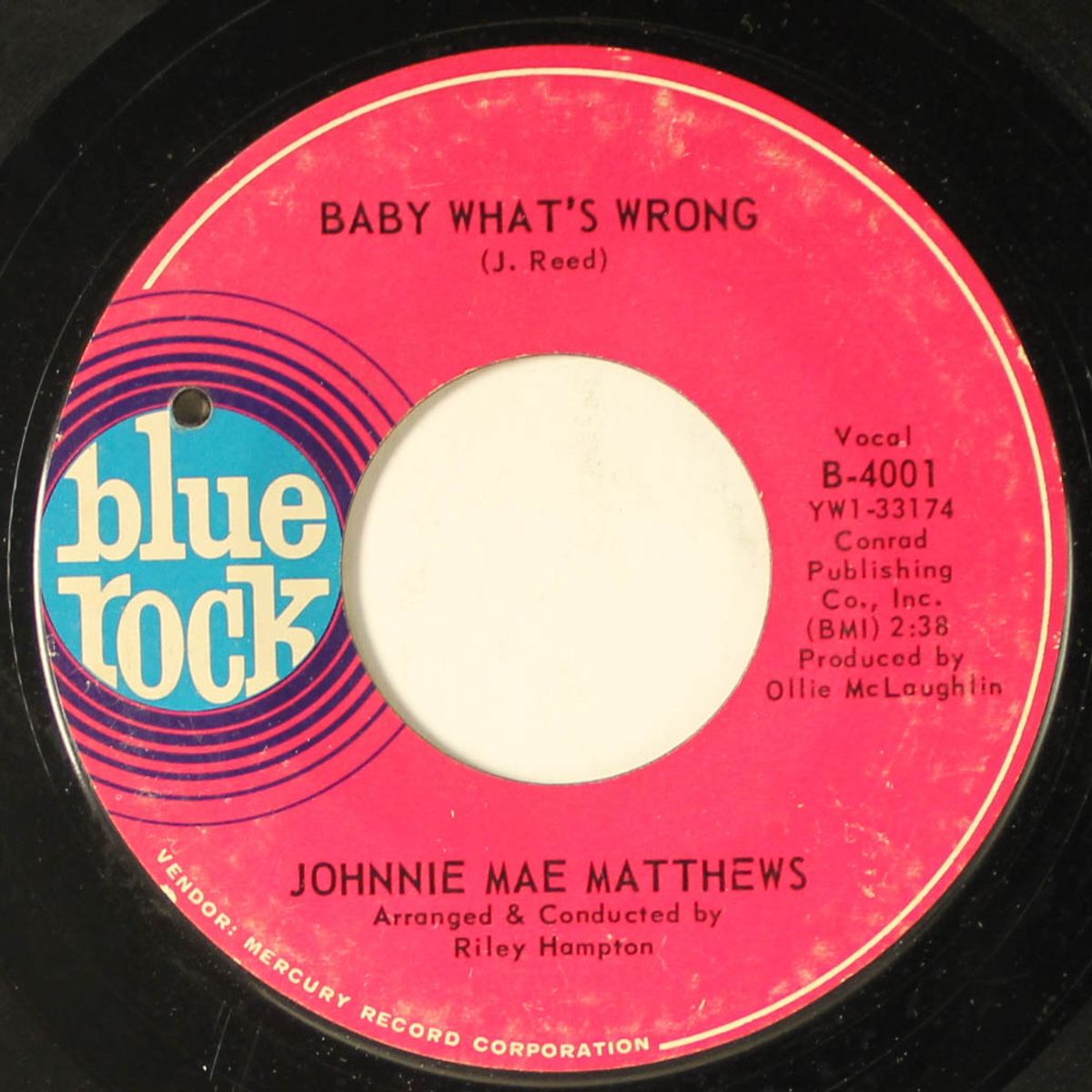 baby what's wrong / here comes my baby by JOHNNIE MAE MATTHEWS