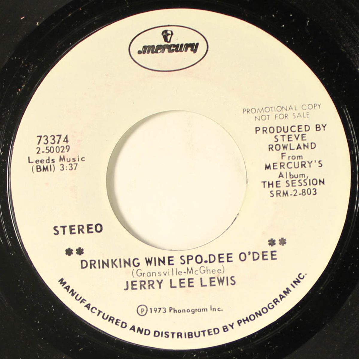 drinking wine spo-dee-o'dee by JERRY LEE LEWIS