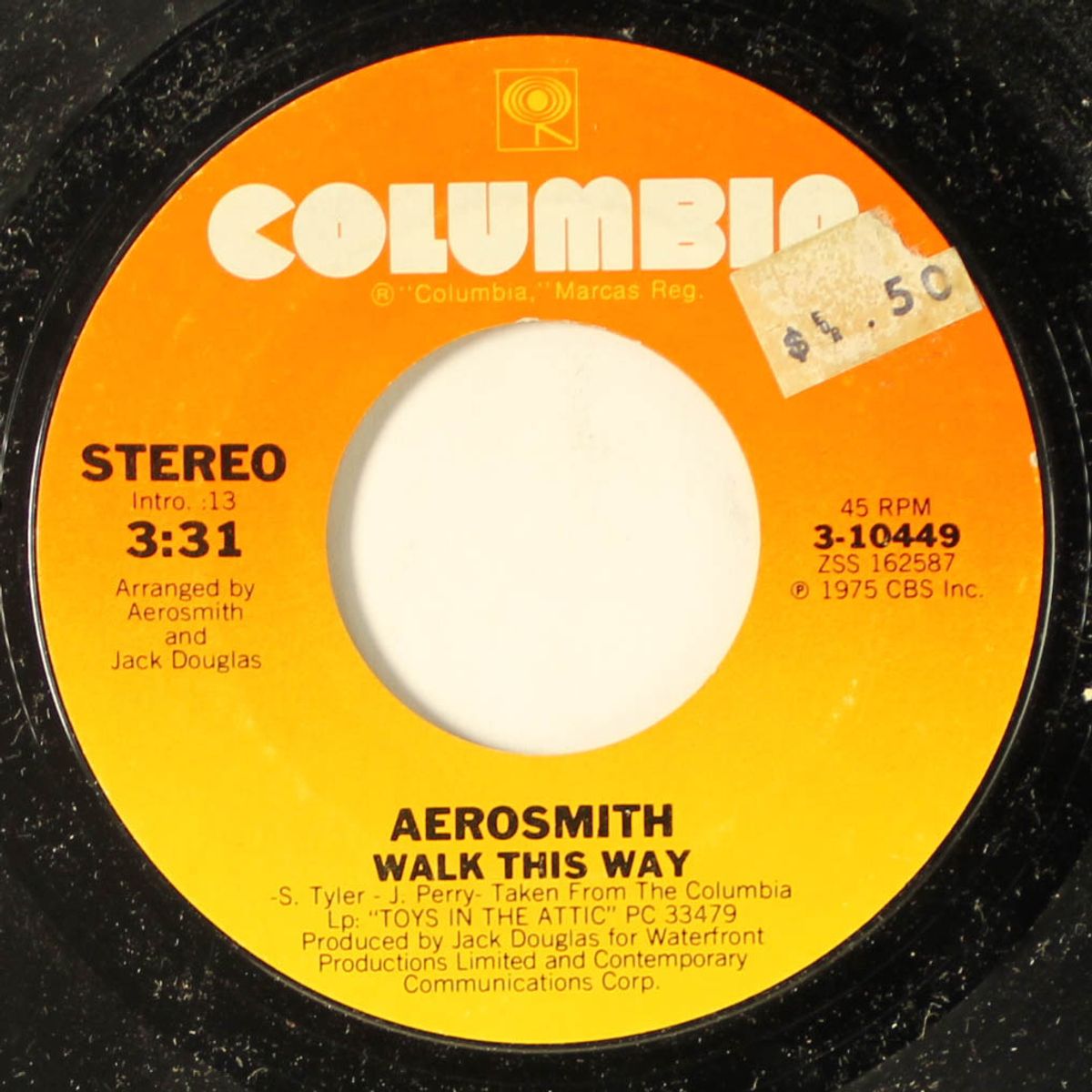 walk this way / uncle salty by AEROSMITH
