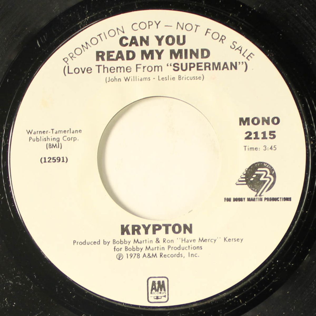 can you read my mind (love theme from 'superman') / mono by KRYPTON