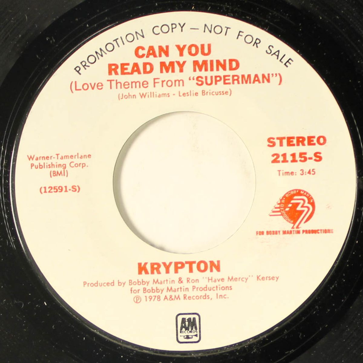 can you read my mind (love theme from 'superman') / mono by KRYPTON