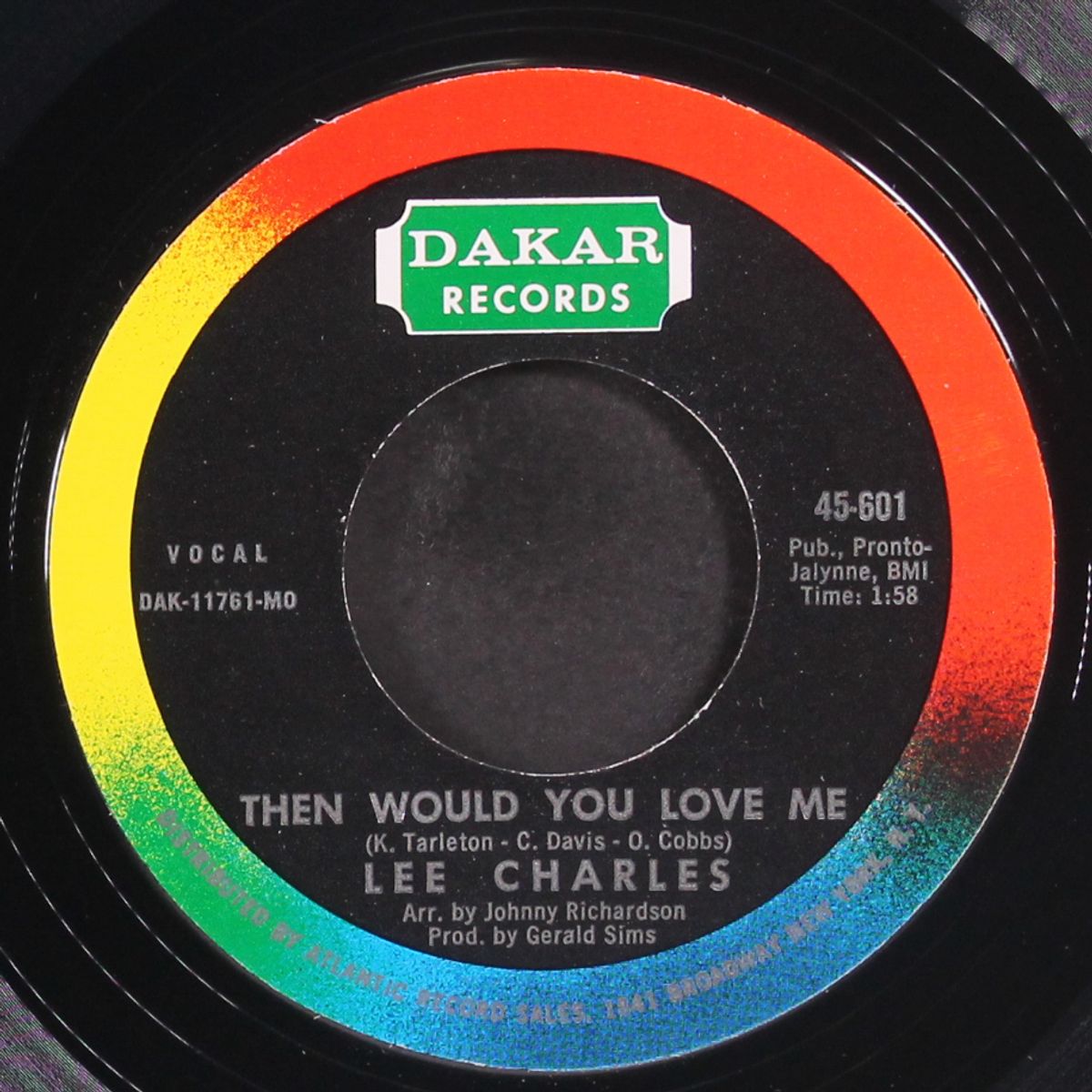 then would you love me / it's all over between us by LEE CHARLES