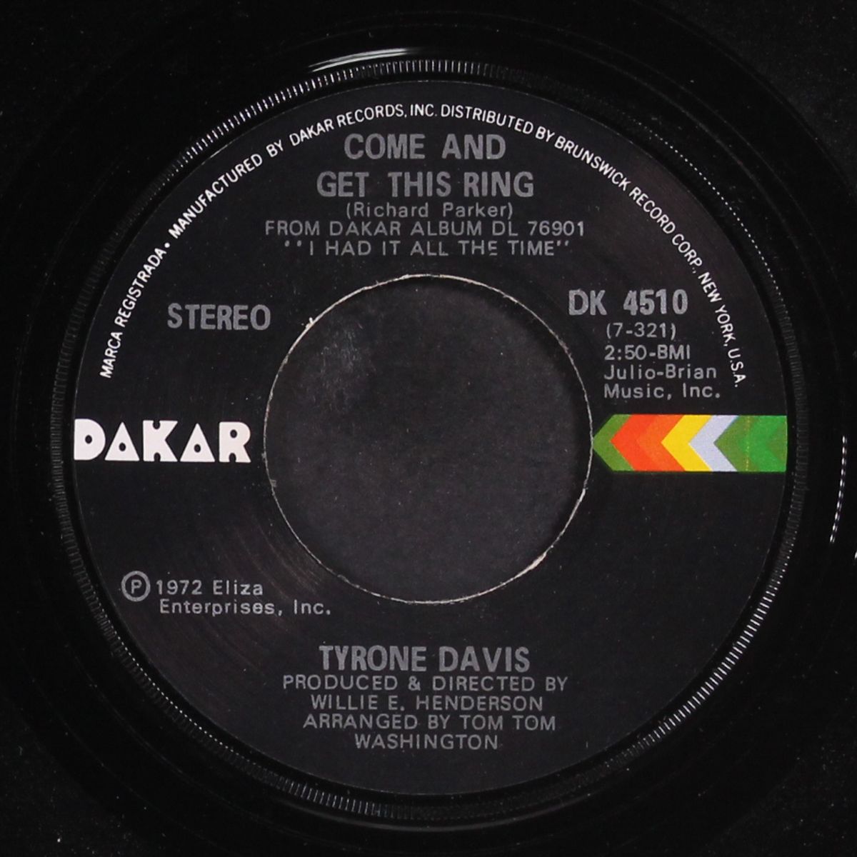 after all this time / come and get this ring by TYRONE DAVIS