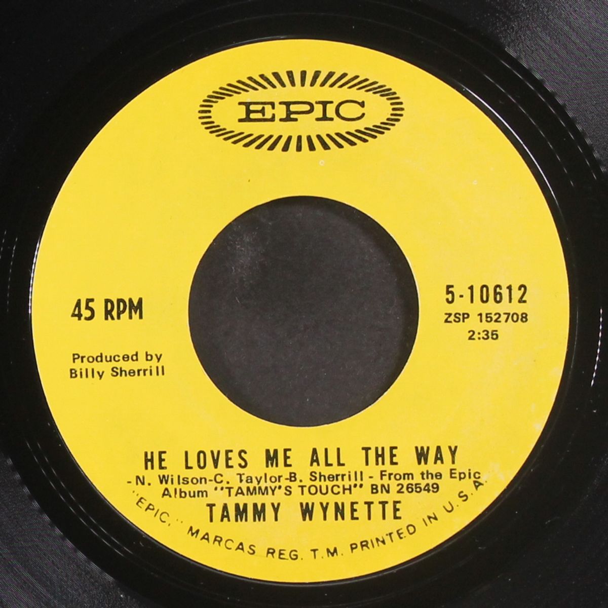 he loves me all the way by TAMMY WYNETTE
