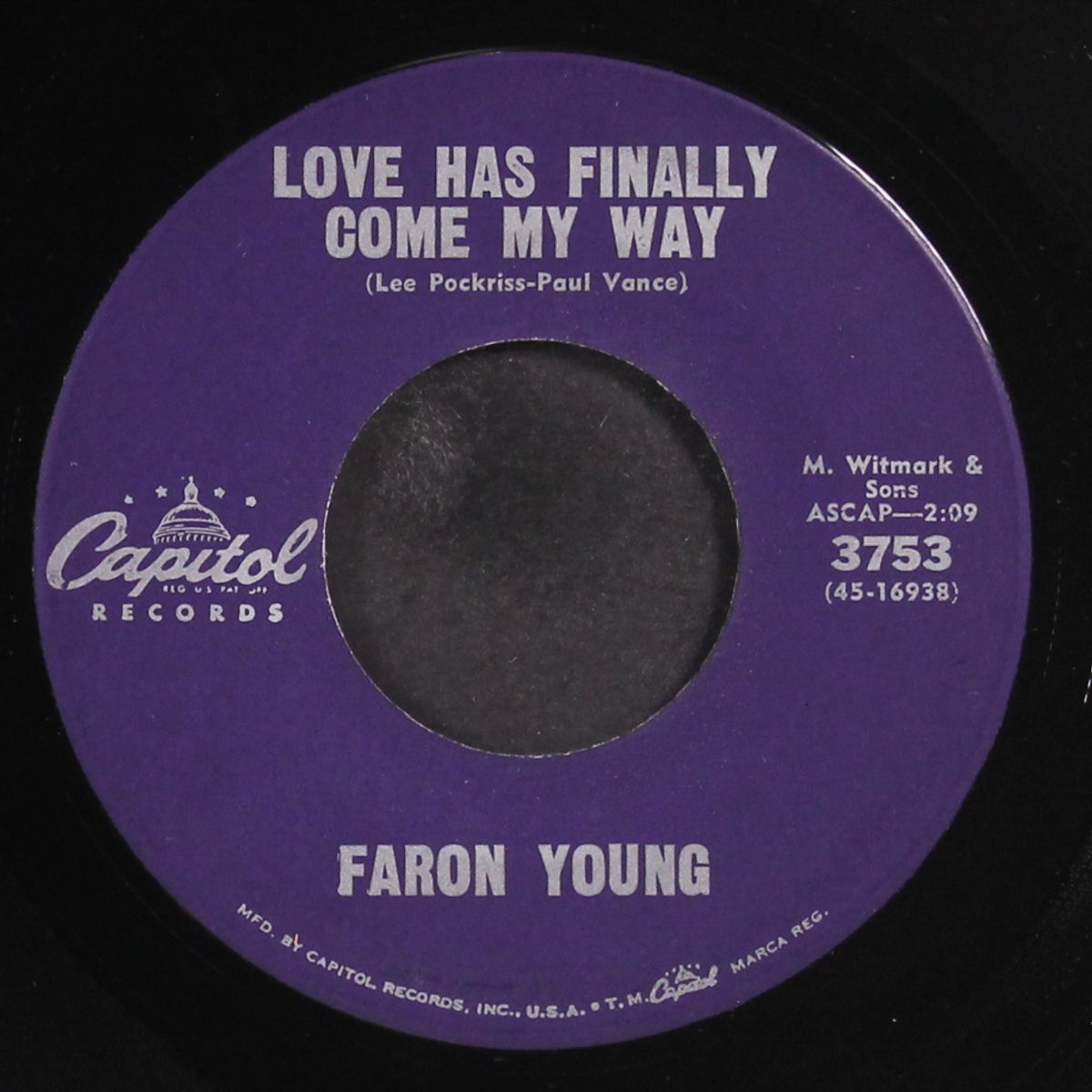 love has finally come my way by FARON YOUNG