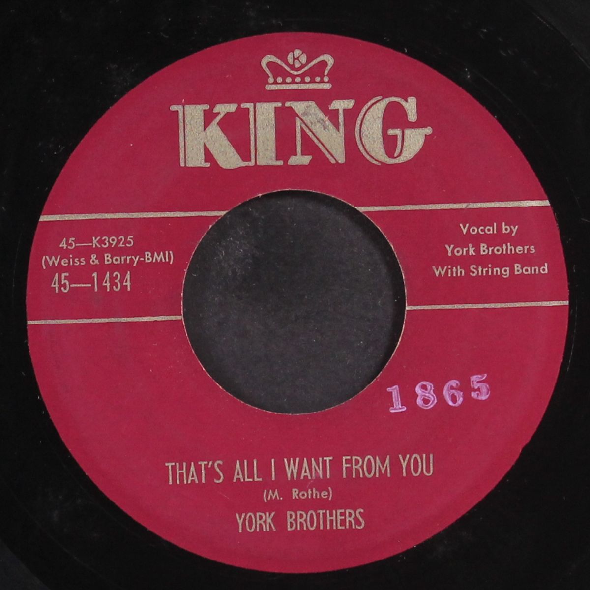 that's all i want from you by YORK BROTHERS