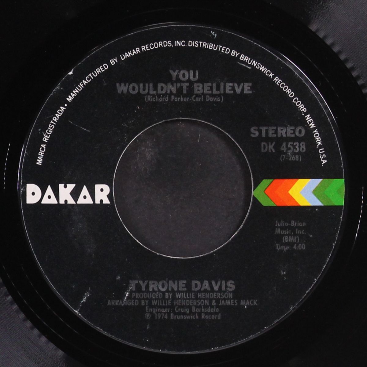 i can't make it without you / you wouldn't believe by TYRONE DAVIS