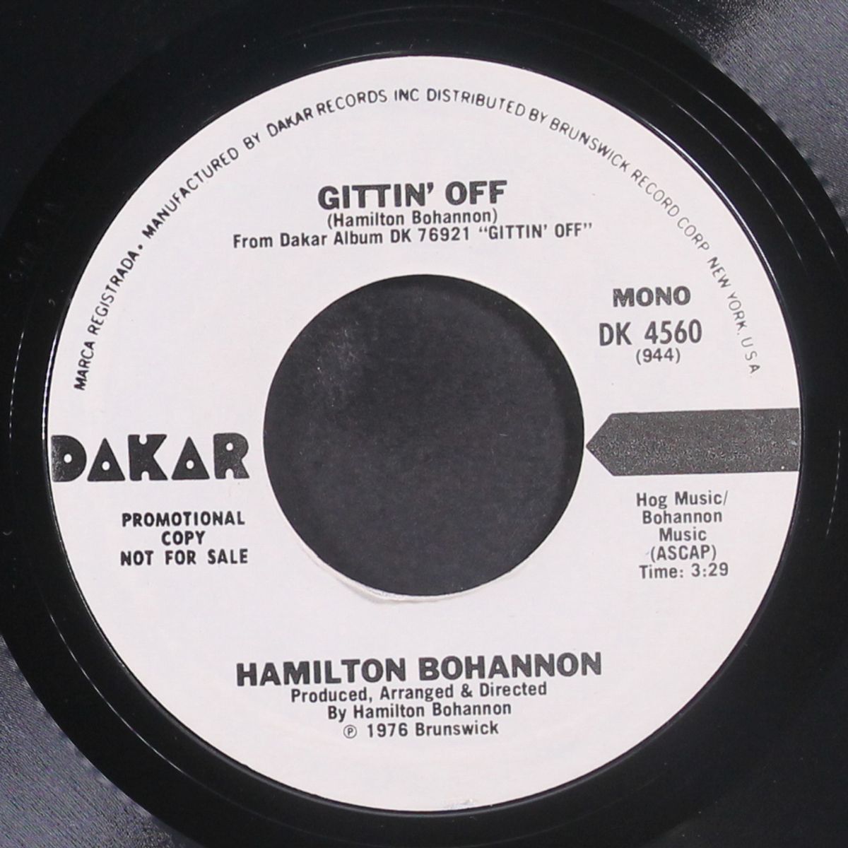 gittin' off / mono by HAMILTON BOHANNON