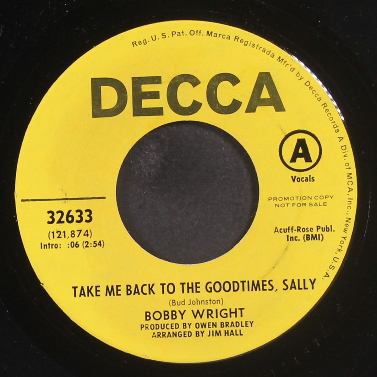 take me back to the goodtimes, sally by BOBBY WRIGHT