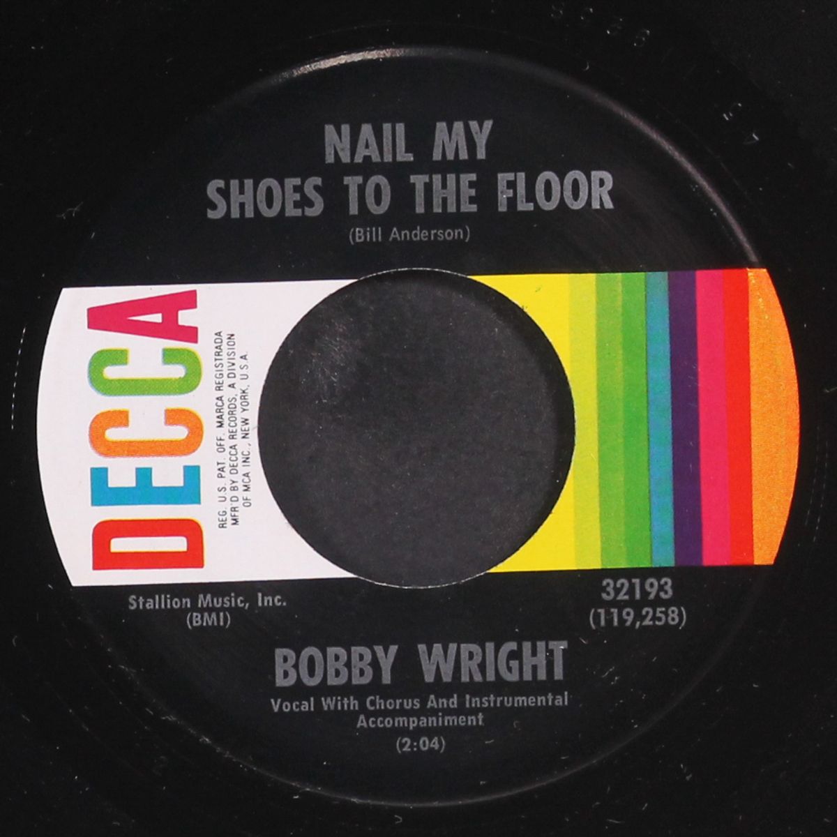 nail my shoes to the floor by BOBBY WRIGHT