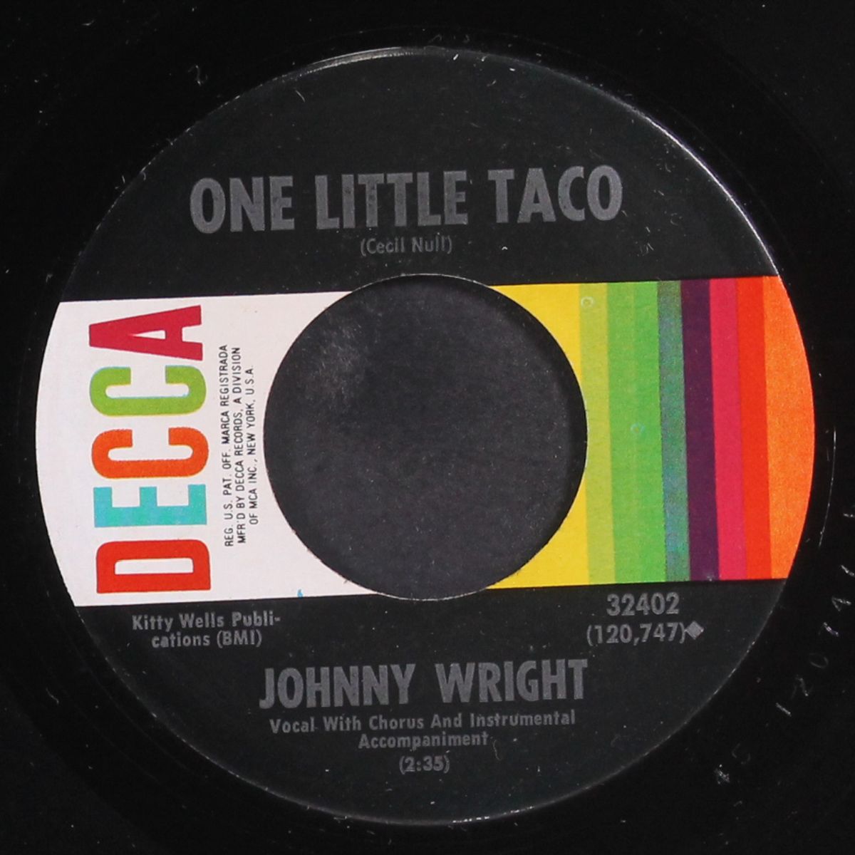 smellin' like a rose / one little taco by JOHNNY WRIGHT