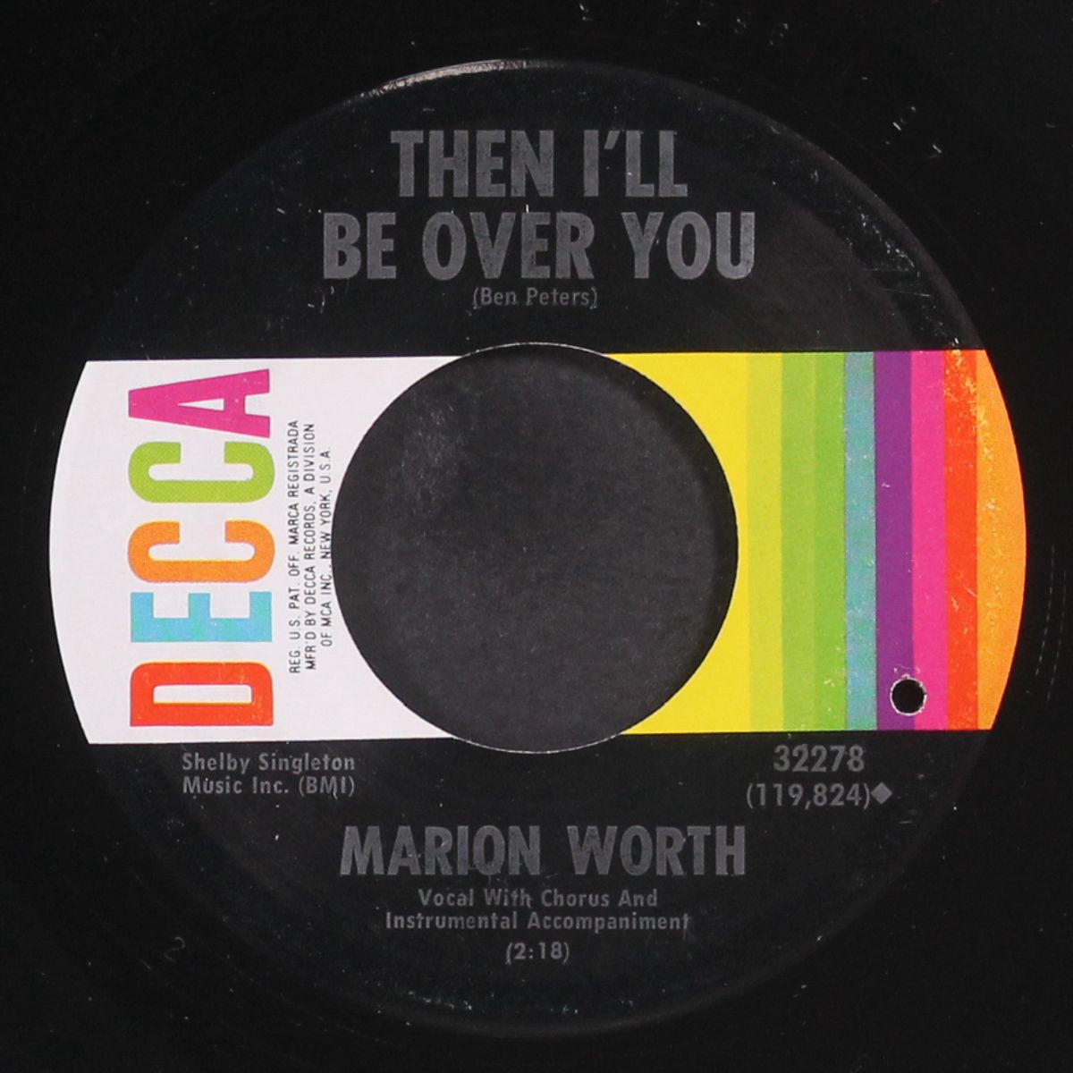 then i'll be over you by MARION WORTH