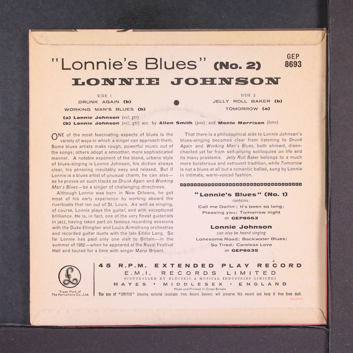 lonnie's blues, no. 2 by LONNIE JOHNSON