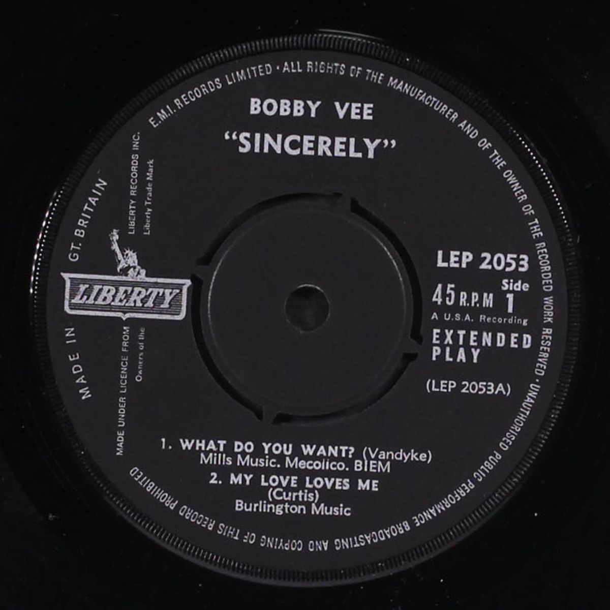 sincerely by BOBBY VEE
