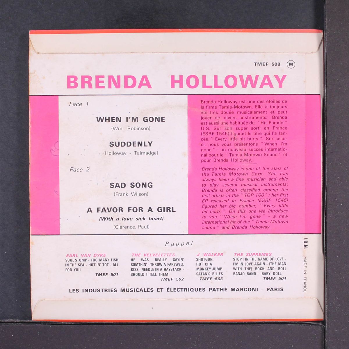 when i'm gone by BRENDA HOLLOWAY