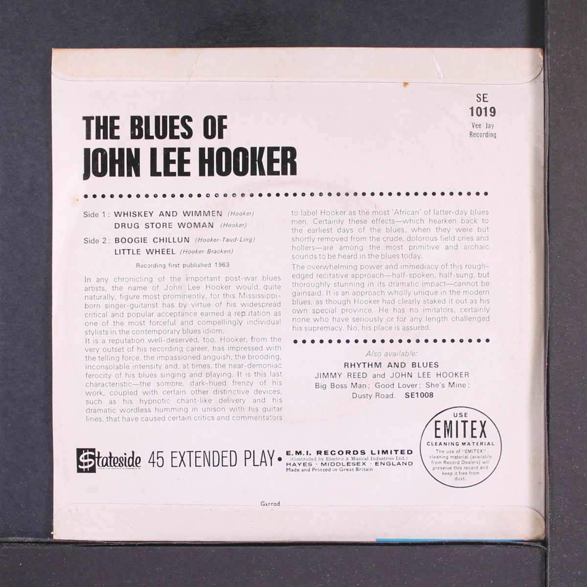 the blues of by JOHN LEE HOOKER