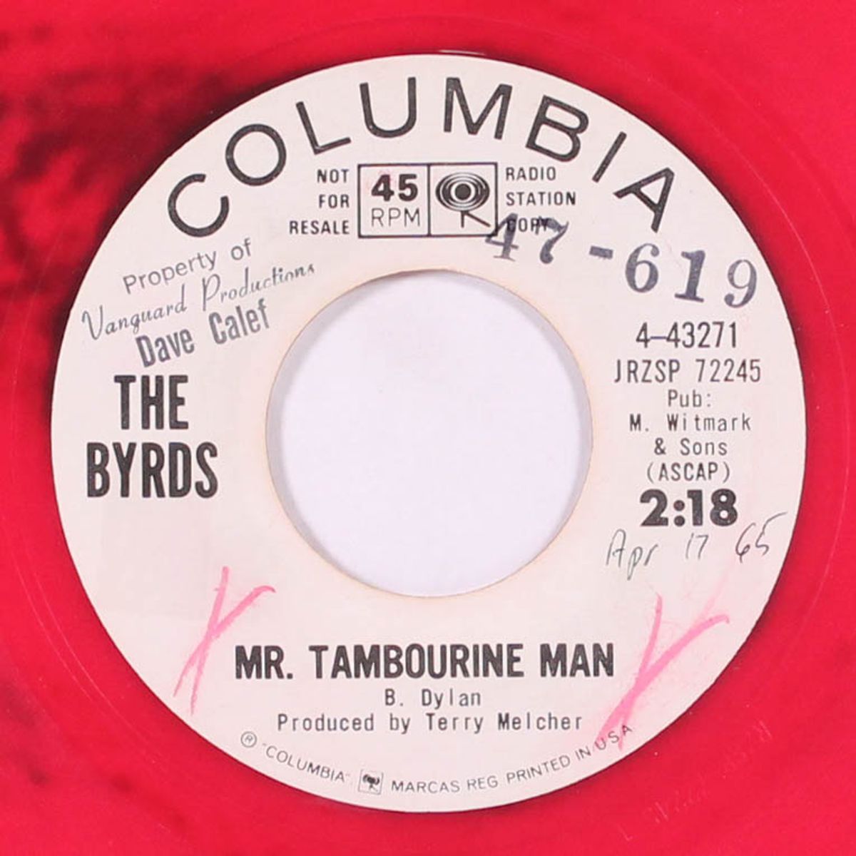 mr. tambourine man / i knew i'd want you by BYRDS