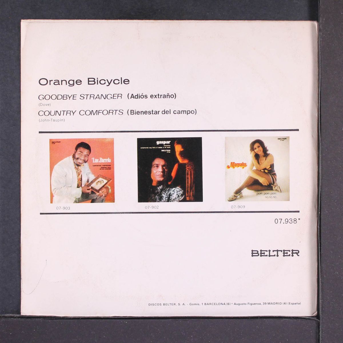 goodbye stranger / country comforts by ORANGE BICYCLE