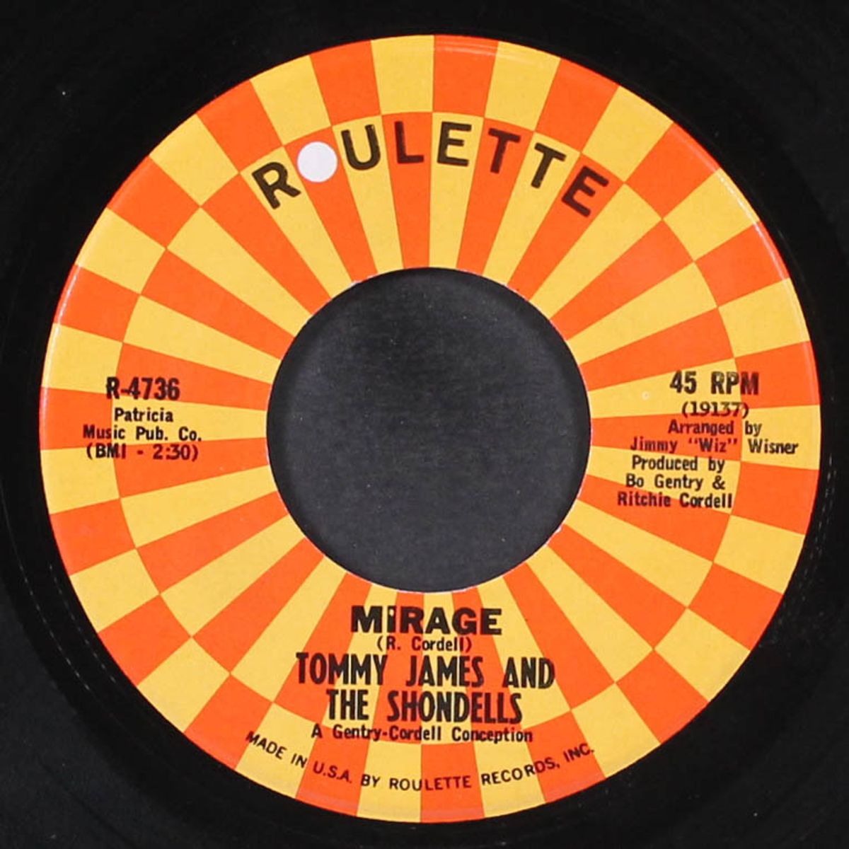 mirage / run, run, run by TOMMY JAMES & SHONDELLS