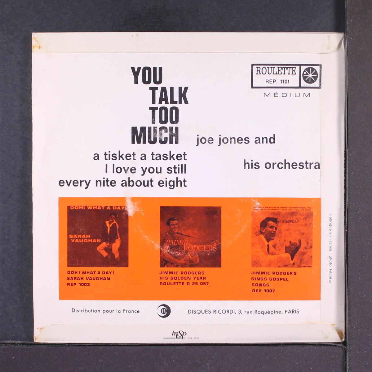 you talk too much by JOE JONES