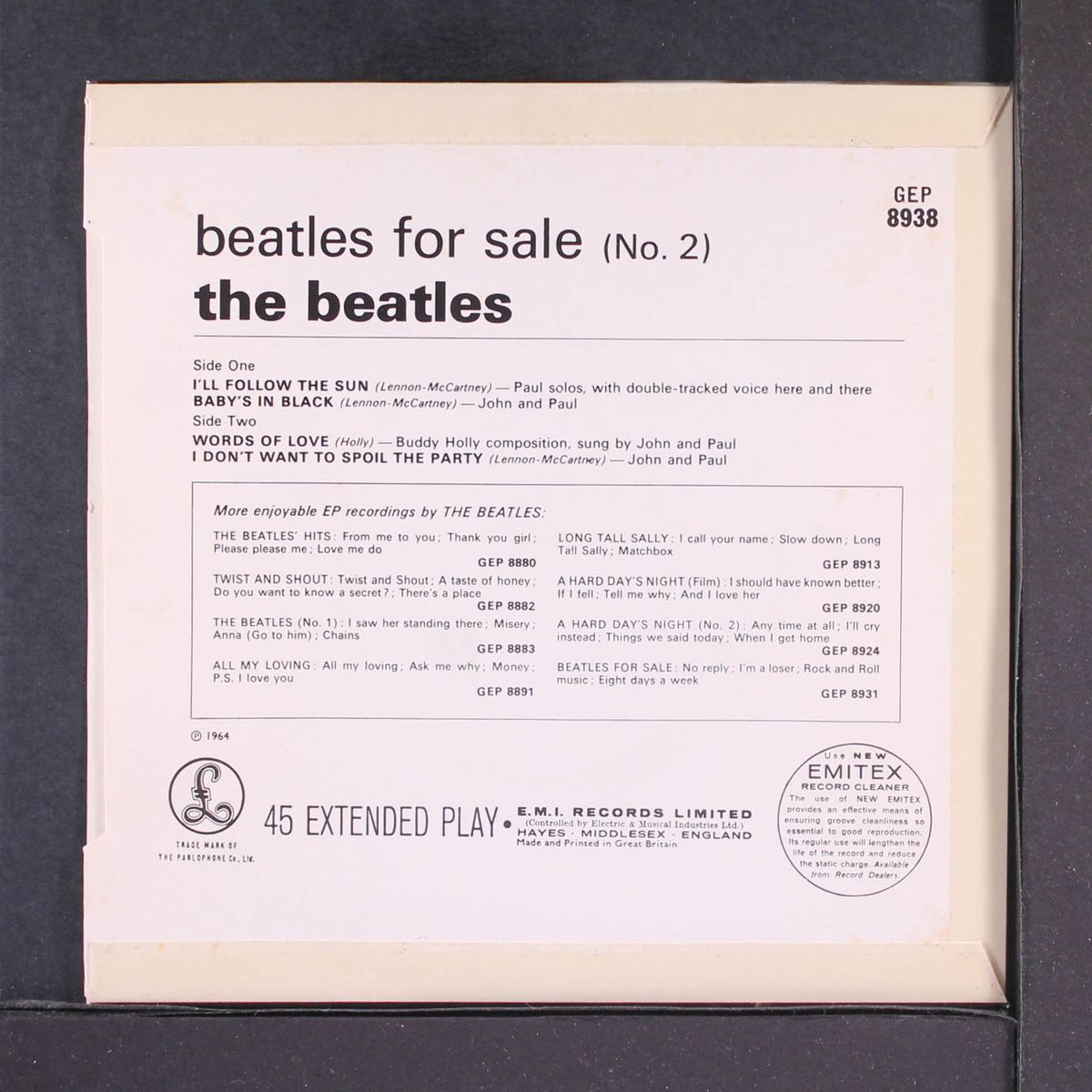 beatles for sale no. 2 by BEATLES
