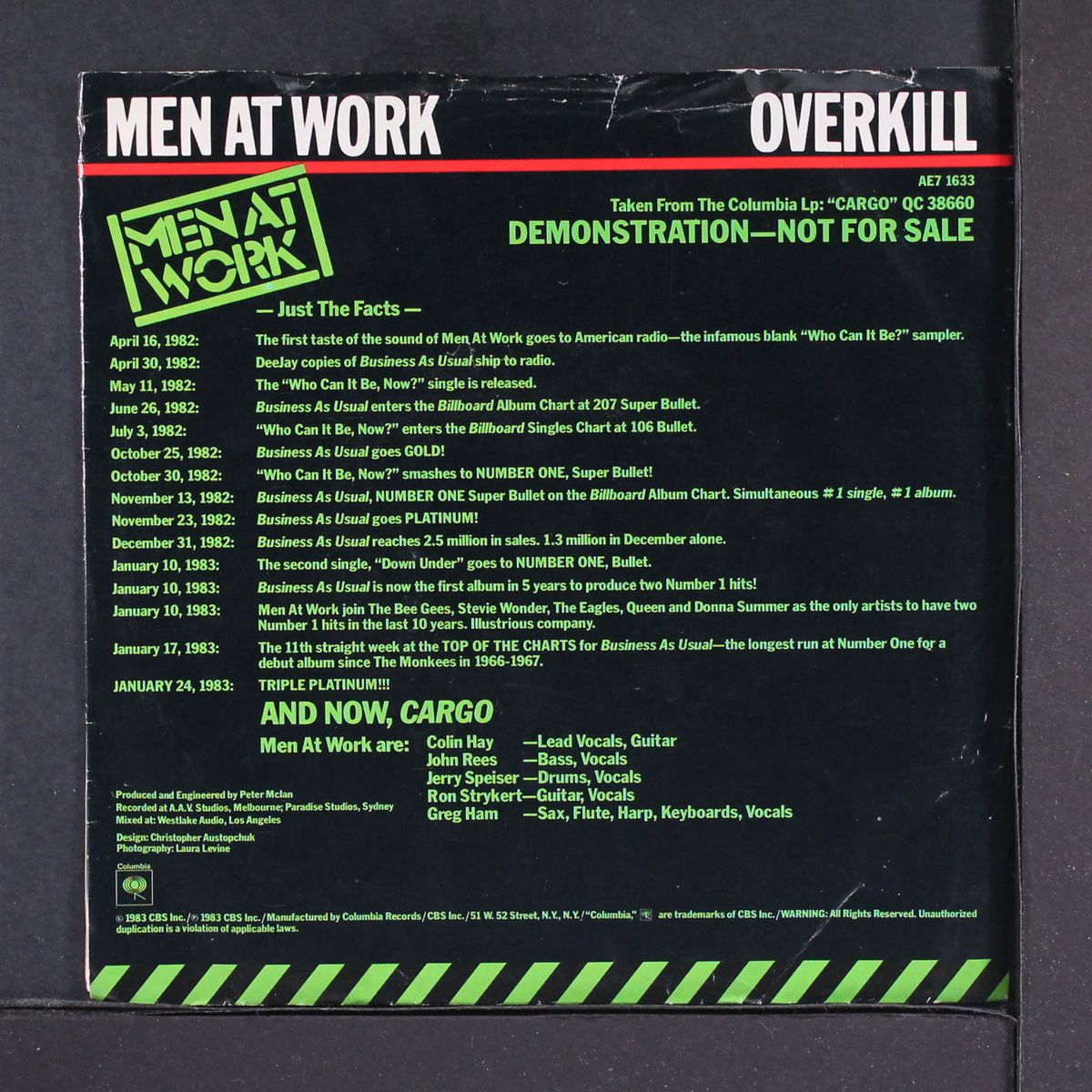 overkill / same by MEN AT WORK