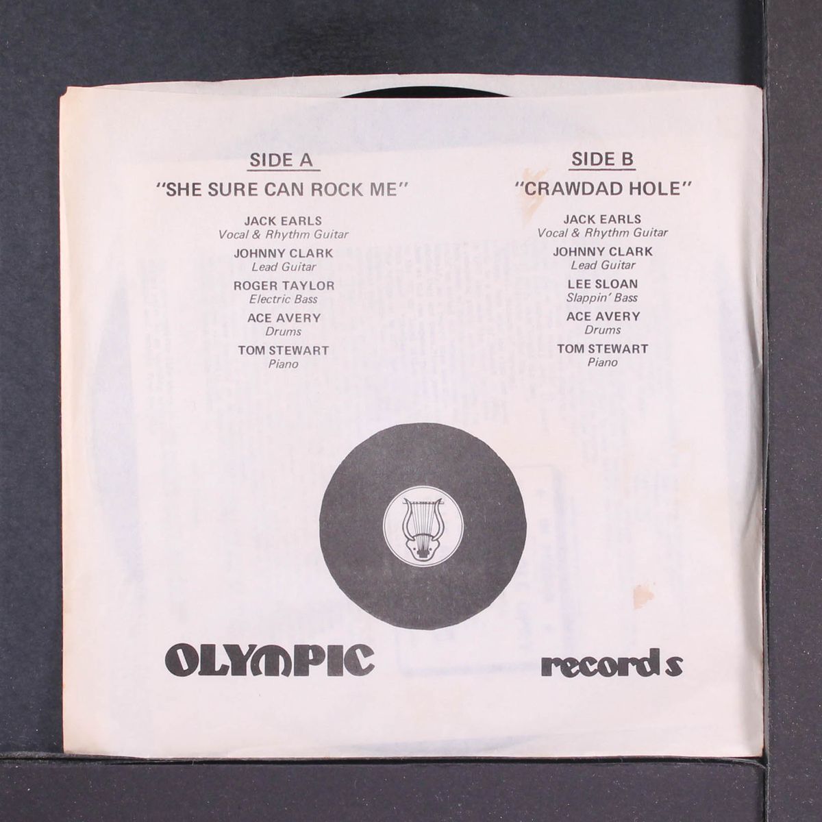 she sure can rock me / crawdad hole by JACK EARLS