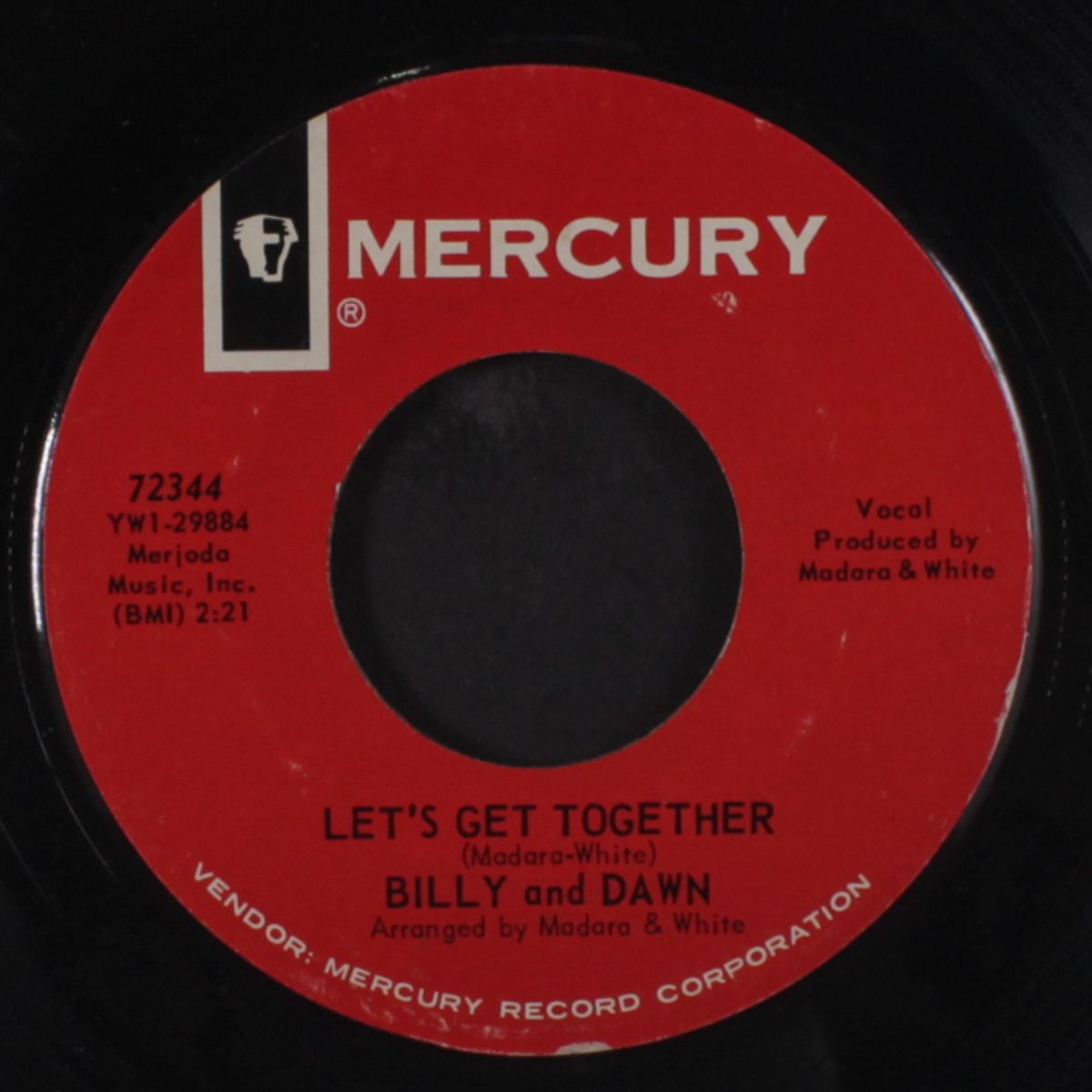 let's get together / oo-wee baby by BILLY & DAWN