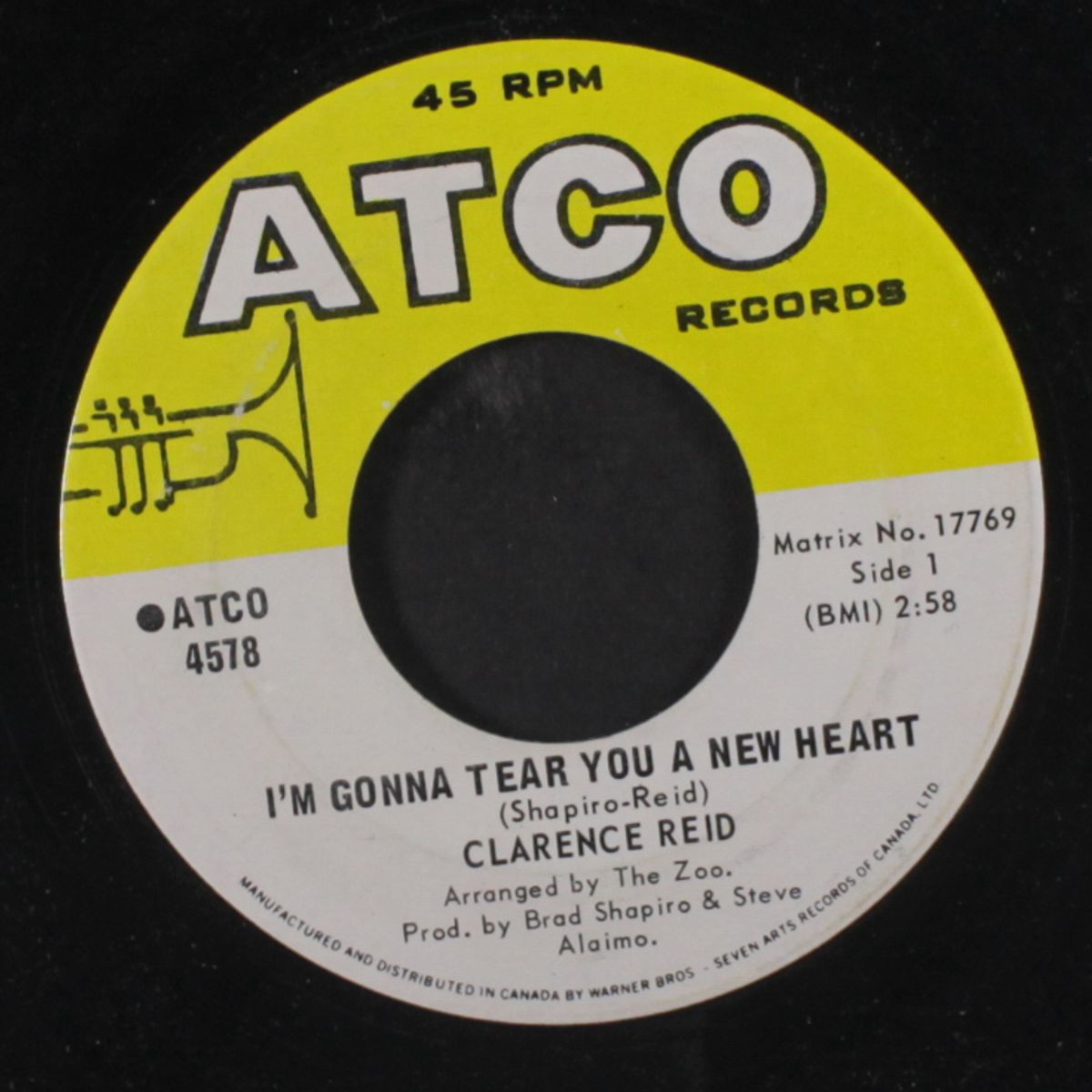 i'm gonna tear you a new heart / i'm a man of my word by CLARENCE REID