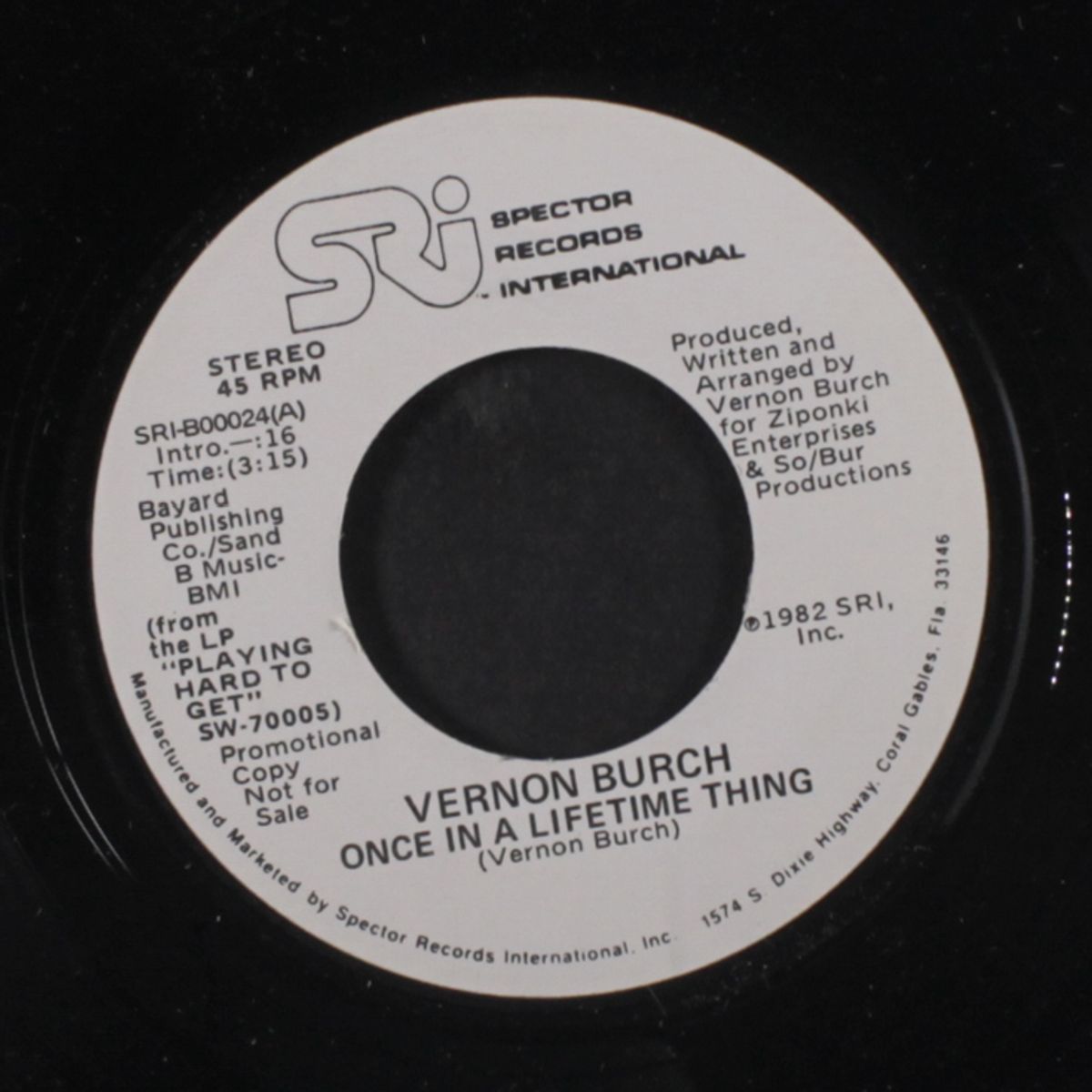 once in a lifetime / same by VERNON BURCH