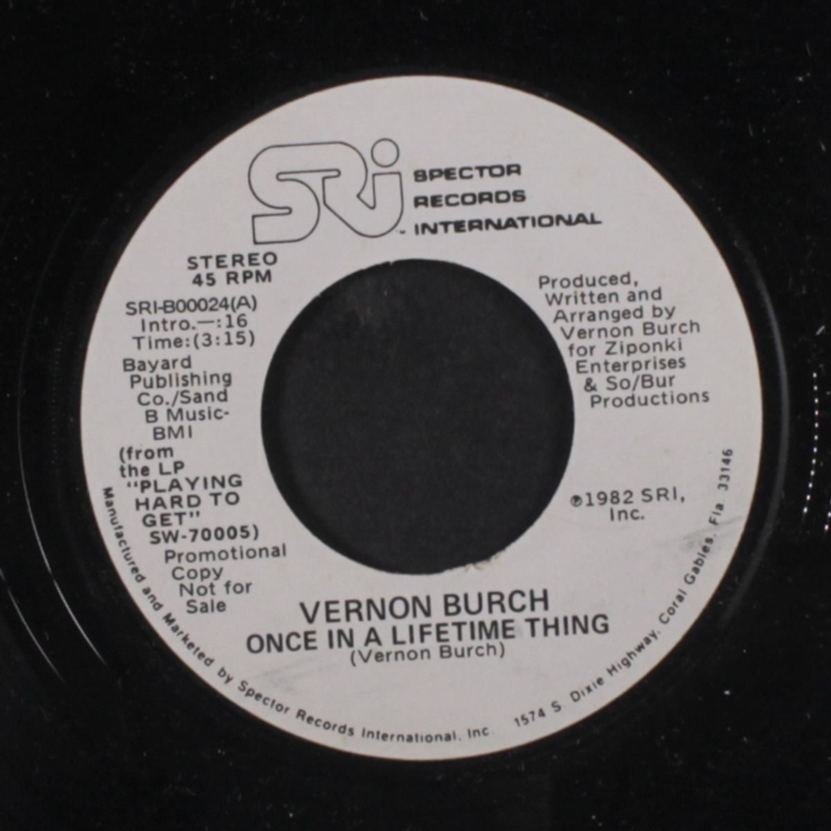 once in a lifetime / same by VERNON BURCH