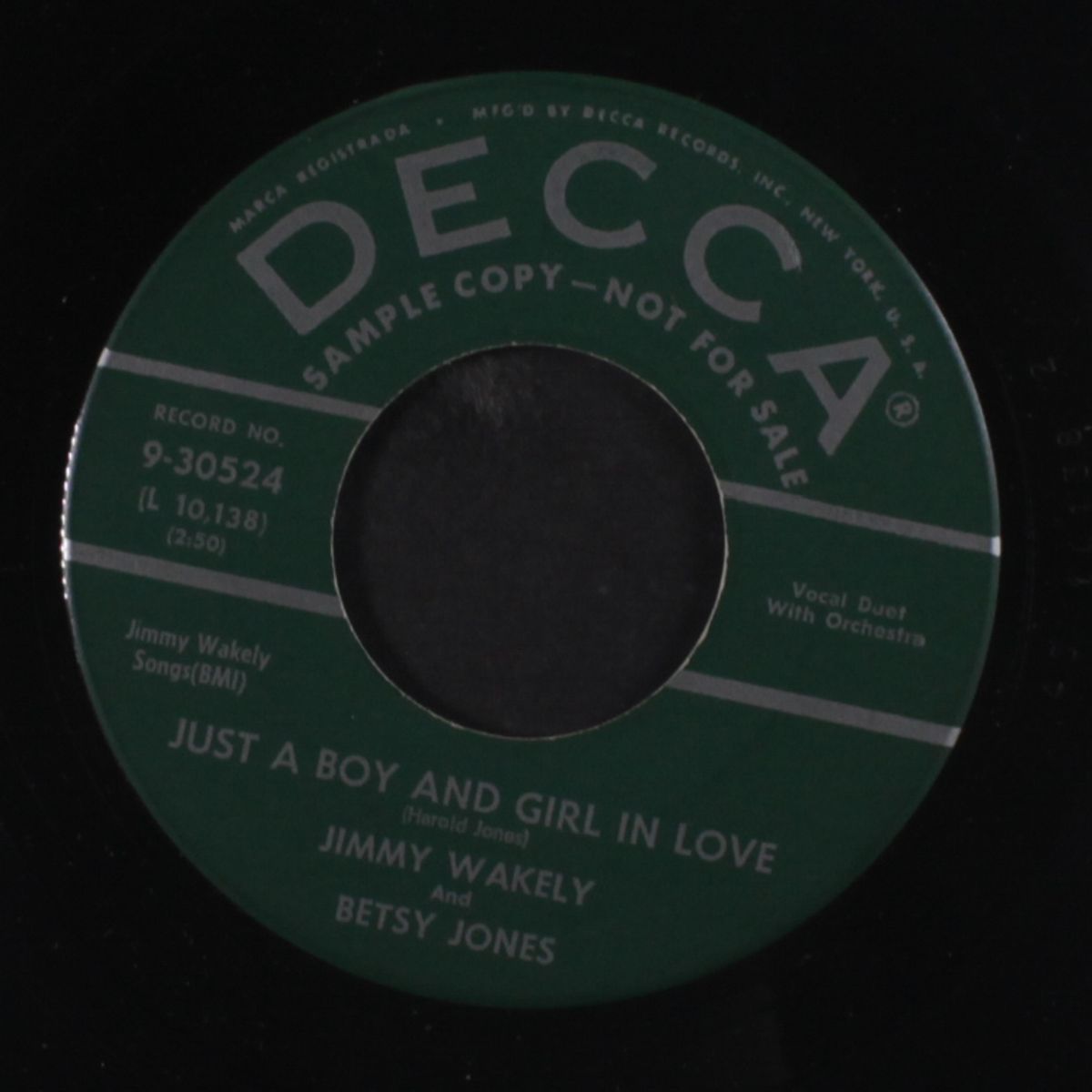 my, oh! my / just a boy and a girl by JIMMY WAKELY