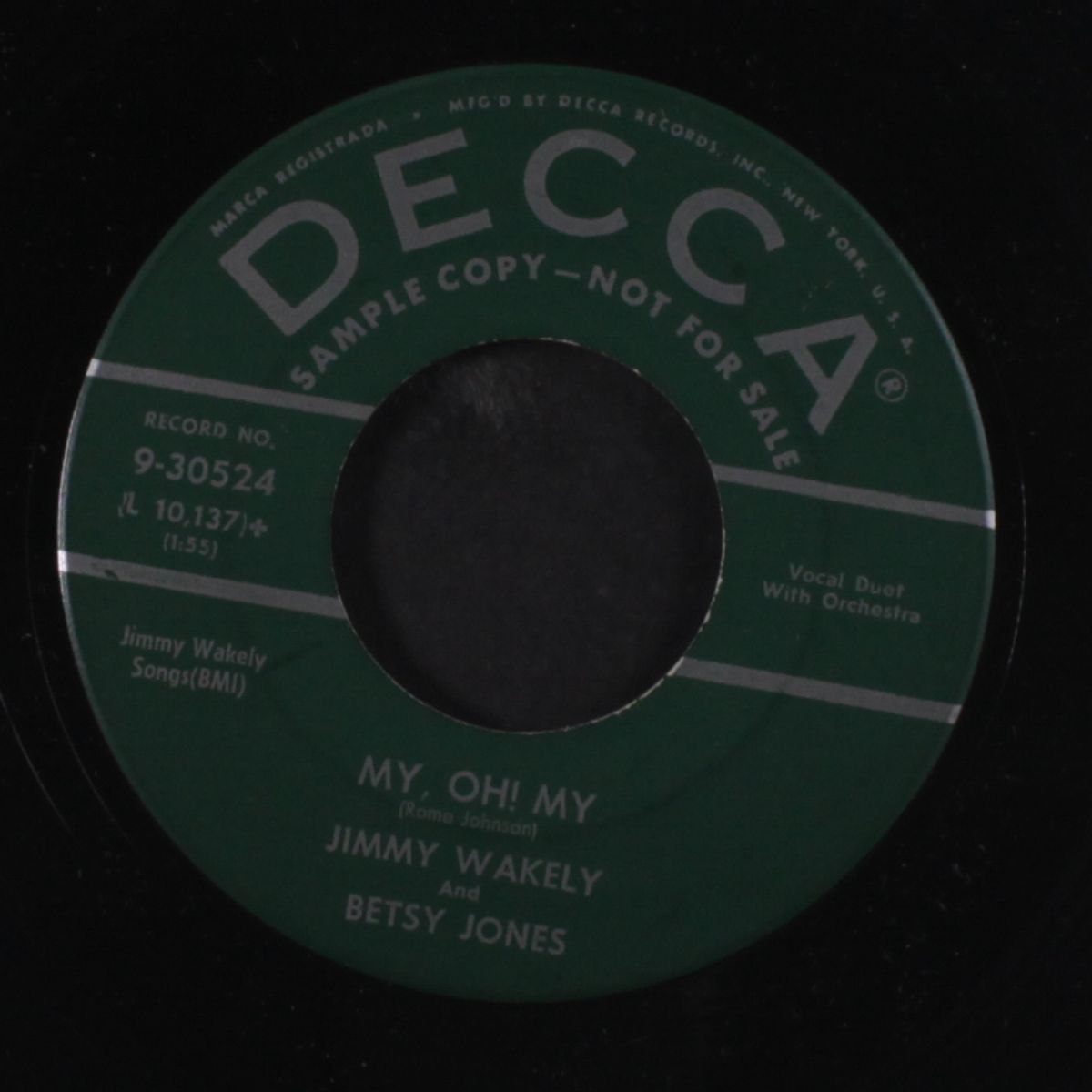 my, oh! my / just a boy and a girl by JIMMY WAKELY