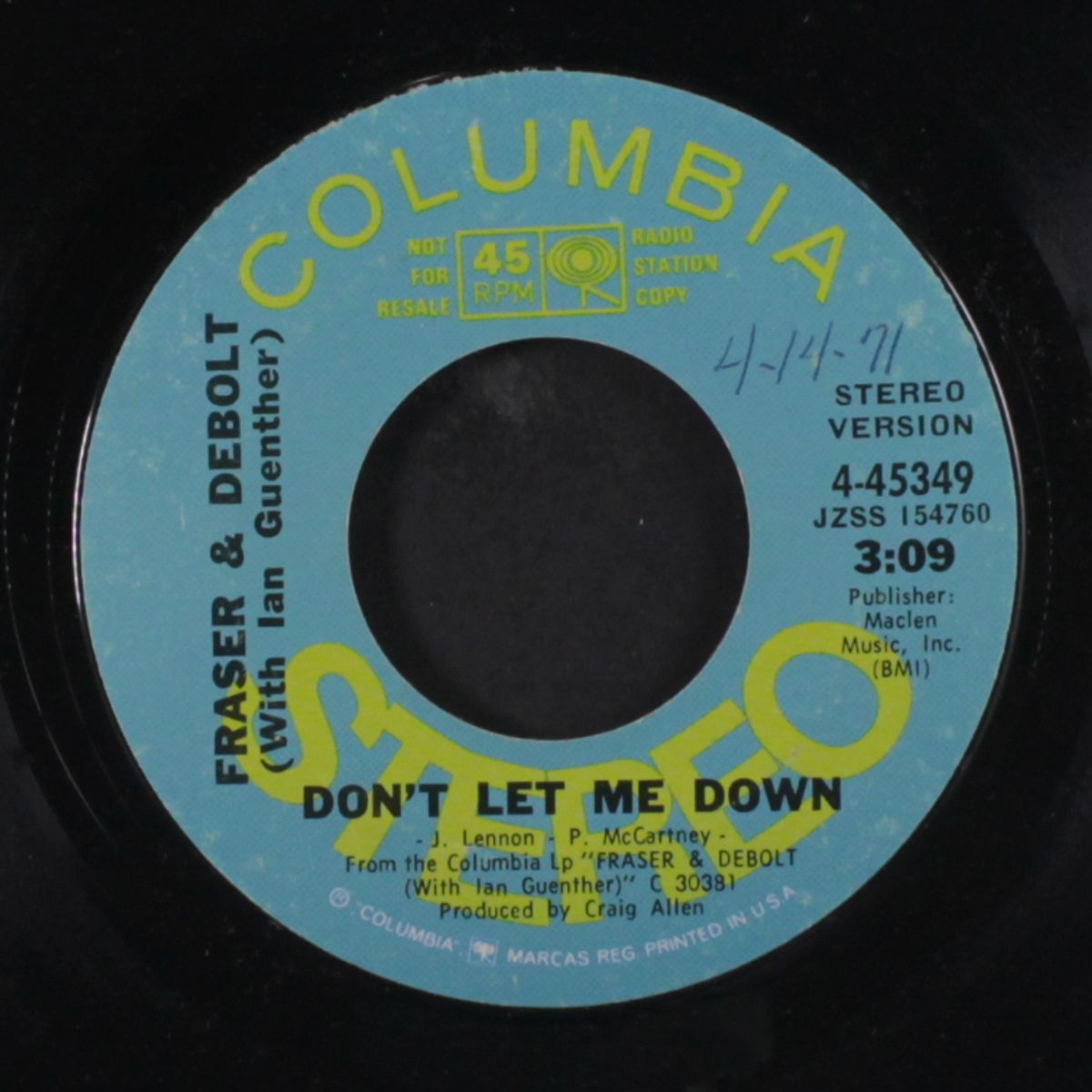 don't let me down / mono by FRASER & DEBOLT