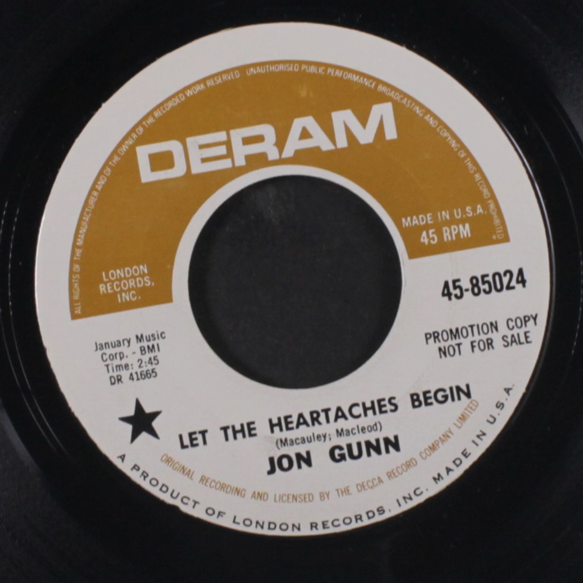 if you wish it / let the heartaches begin by JON GUNN