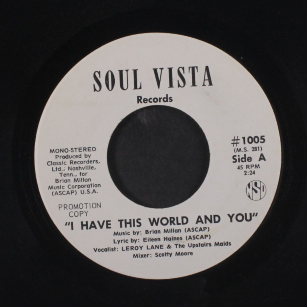 i have this world and you / there's a man by LEROY LANE & UPSTAIRS MAIDS