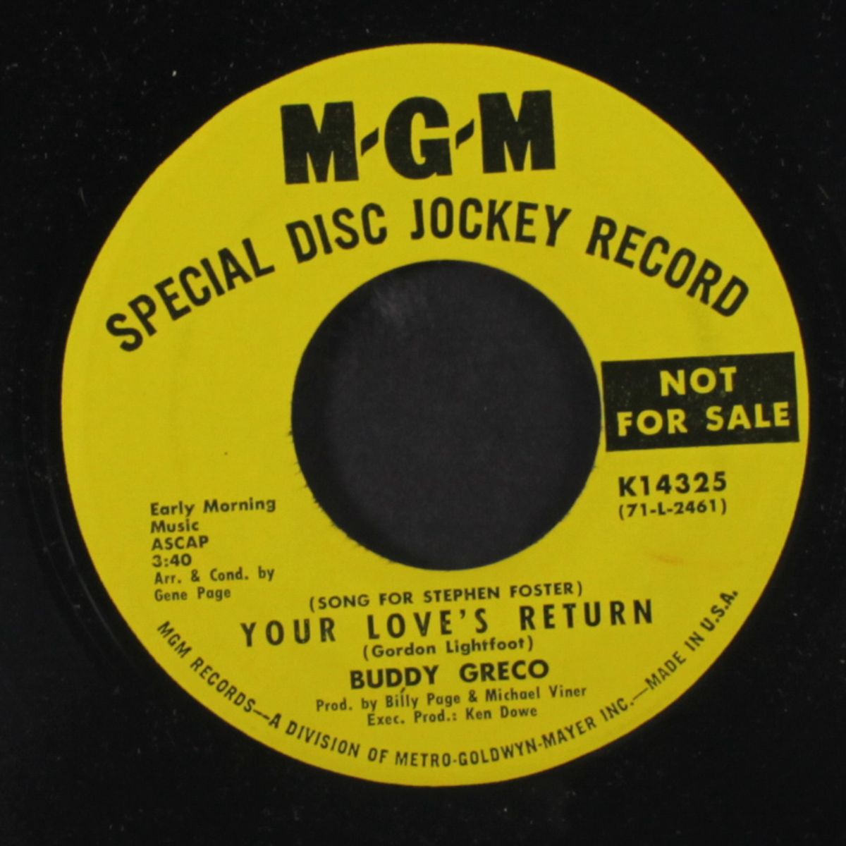 keep the customer satisfied / your love's return by BUDDY GRECO