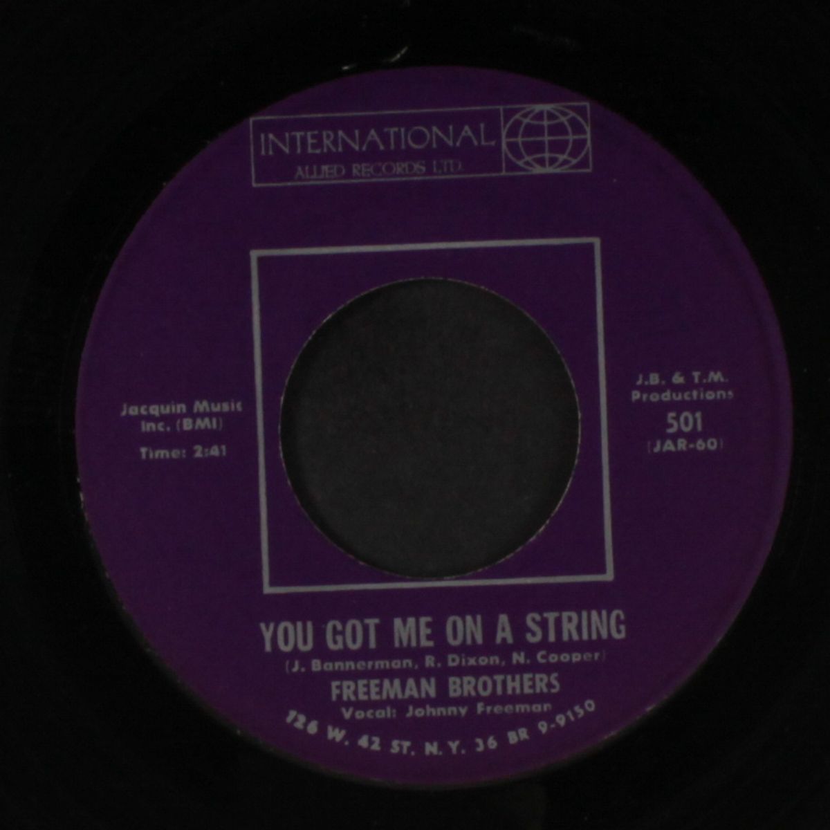 swingin' round the town / you got me on a string by FREEMAN BROTHERS