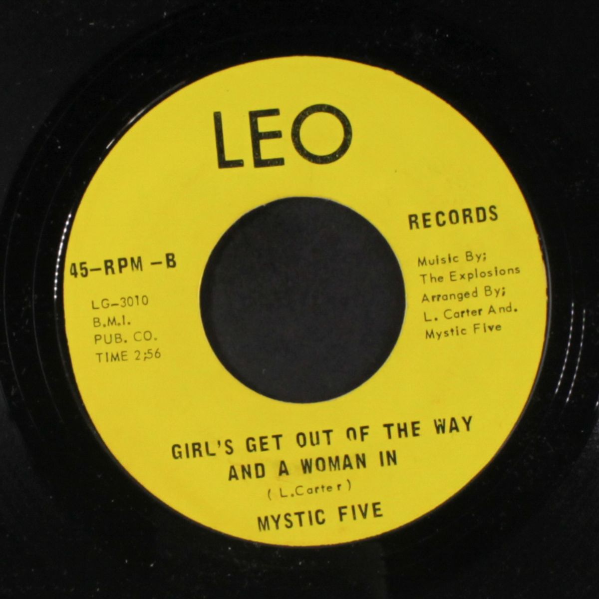 girl's get out of the way and a woman in / don't let me down by MYSTIC FIVE