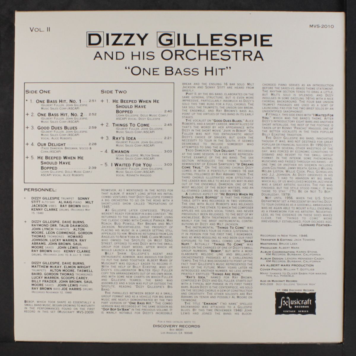 one bass hit by DIZZY GILLESPIE