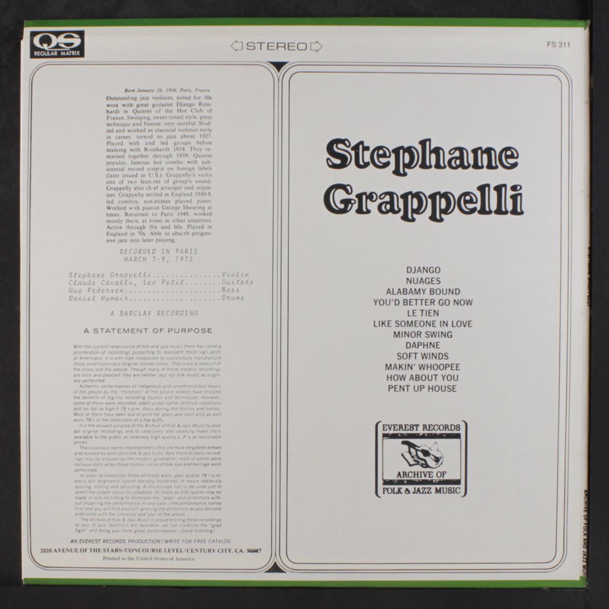 stephane grappelli by STEPHANE GRAPPELLI