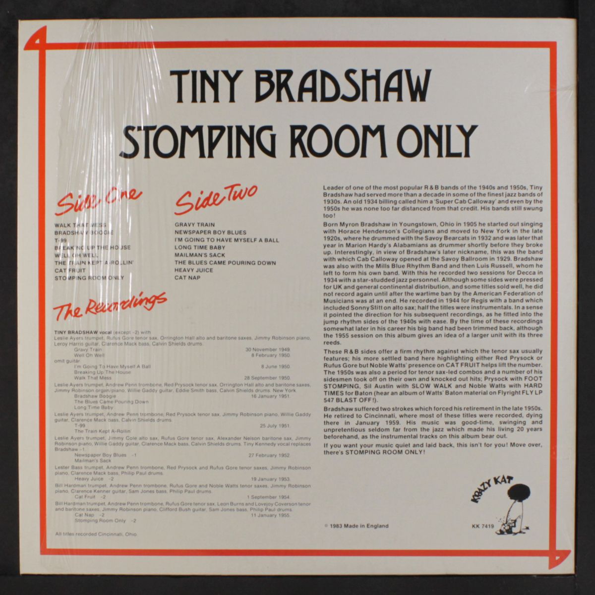 stomping room only by TINY BRADSHAW