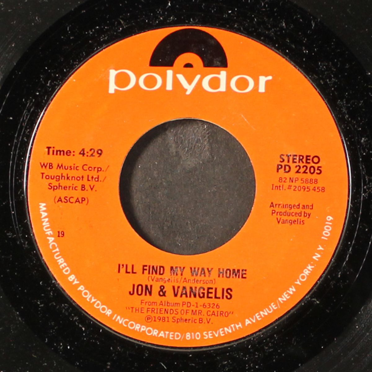 i hear you now / i'll find my way home by JON & VANGELIS